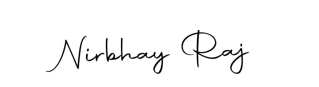 You can use this online signature creator to create a handwritten signature for the name Nirbhay Raj. This is the best online autograph maker. Nirbhay Raj signature style 10 images and pictures png