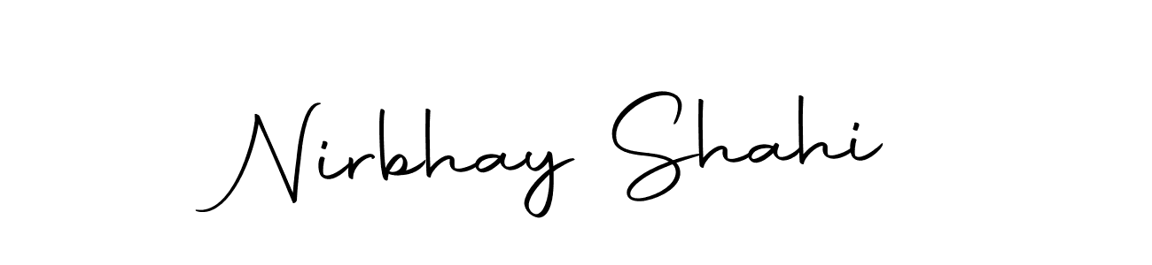 You should practise on your own different ways (Autography-DOLnW) to write your name (Nirbhay Shahi) in signature. don't let someone else do it for you. Nirbhay Shahi signature style 10 images and pictures png