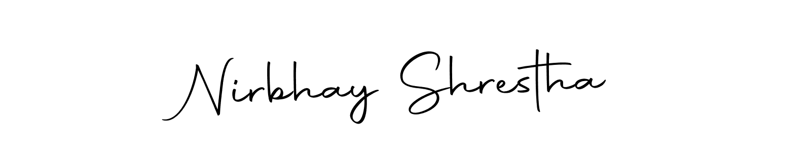 Make a beautiful signature design for name Nirbhay Shrestha. With this signature (Autography-DOLnW) style, you can create a handwritten signature for free. Nirbhay Shrestha signature style 10 images and pictures png