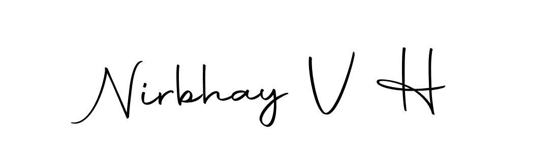 How to Draw Nirbhay V H signature style? Autography-DOLnW is a latest design signature styles for name Nirbhay V H. Nirbhay V H signature style 10 images and pictures png