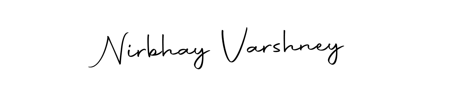It looks lik you need a new signature style for name Nirbhay Varshney. Design unique handwritten (Autography-DOLnW) signature with our free signature maker in just a few clicks. Nirbhay Varshney signature style 10 images and pictures png