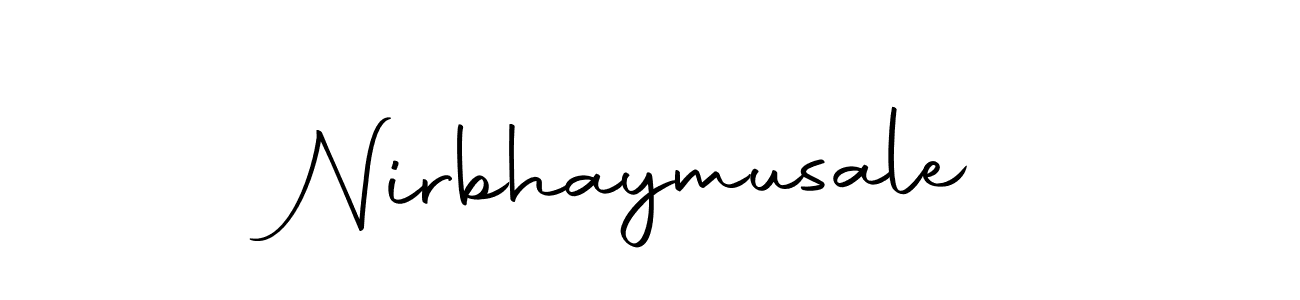 How to make Nirbhaymusale signature? Autography-DOLnW is a professional autograph style. Create handwritten signature for Nirbhaymusale name. Nirbhaymusale signature style 10 images and pictures png