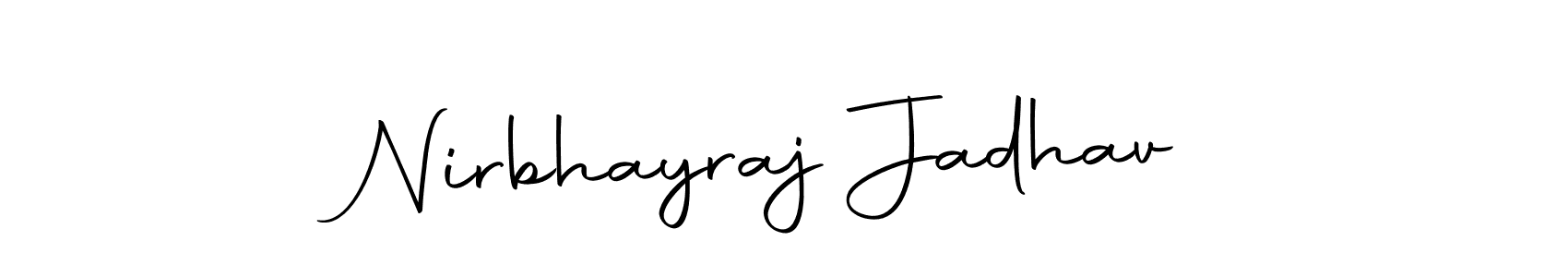 Create a beautiful signature design for name Nirbhayraj Jadhav. With this signature (Autography-DOLnW) fonts, you can make a handwritten signature for free. Nirbhayraj Jadhav signature style 10 images and pictures png
