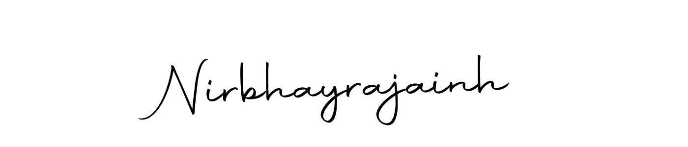 Make a short Nirbhayrajainh signature style. Manage your documents anywhere anytime using Autography-DOLnW. Create and add eSignatures, submit forms, share and send files easily. Nirbhayrajainh signature style 10 images and pictures png