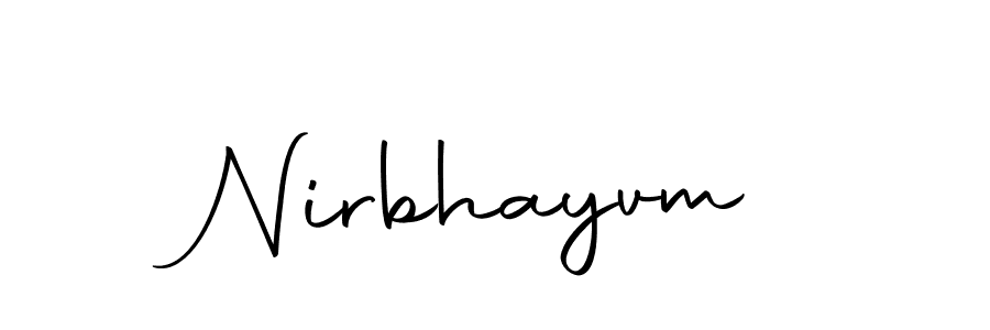 Use a signature maker to create a handwritten signature online. With this signature software, you can design (Autography-DOLnW) your own signature for name Nirbhayvm. Nirbhayvm signature style 10 images and pictures png