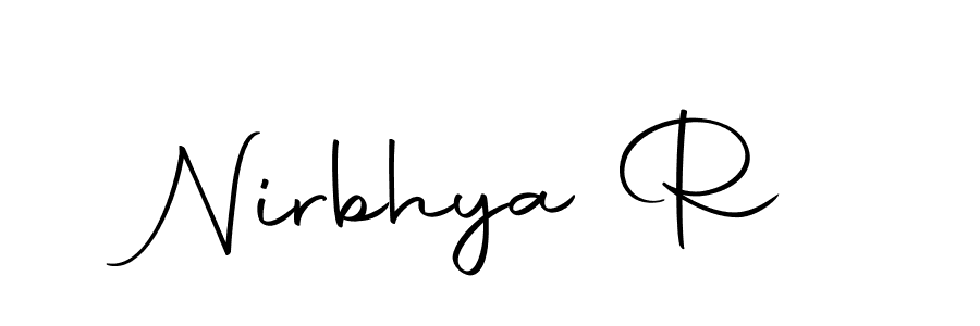 Make a beautiful signature design for name Nirbhya R. With this signature (Autography-DOLnW) style, you can create a handwritten signature for free. Nirbhya R signature style 10 images and pictures png