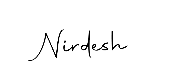 Design your own signature with our free online signature maker. With this signature software, you can create a handwritten (Autography-DOLnW) signature for name Nirdesh. Nirdesh signature style 10 images and pictures png