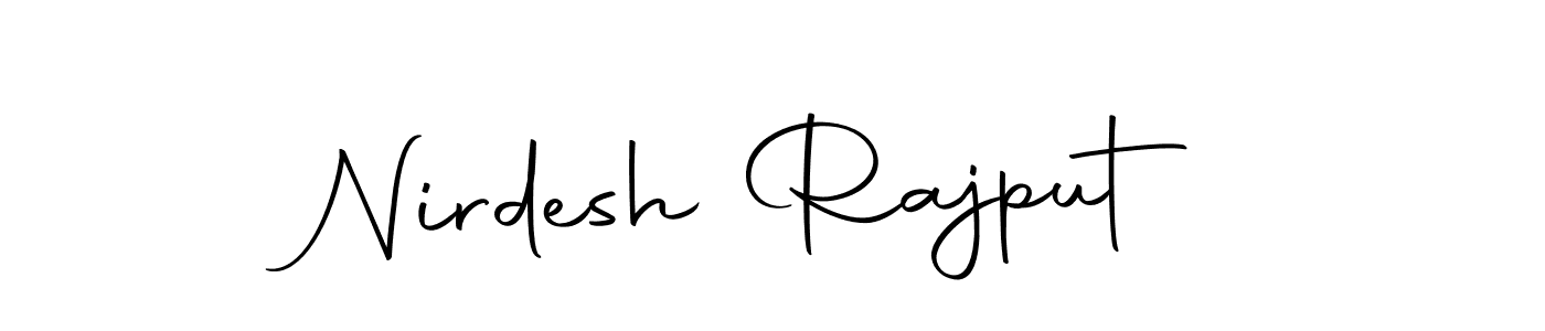 How to make Nirdesh Rajput name signature. Use Autography-DOLnW style for creating short signs online. This is the latest handwritten sign. Nirdesh Rajput signature style 10 images and pictures png