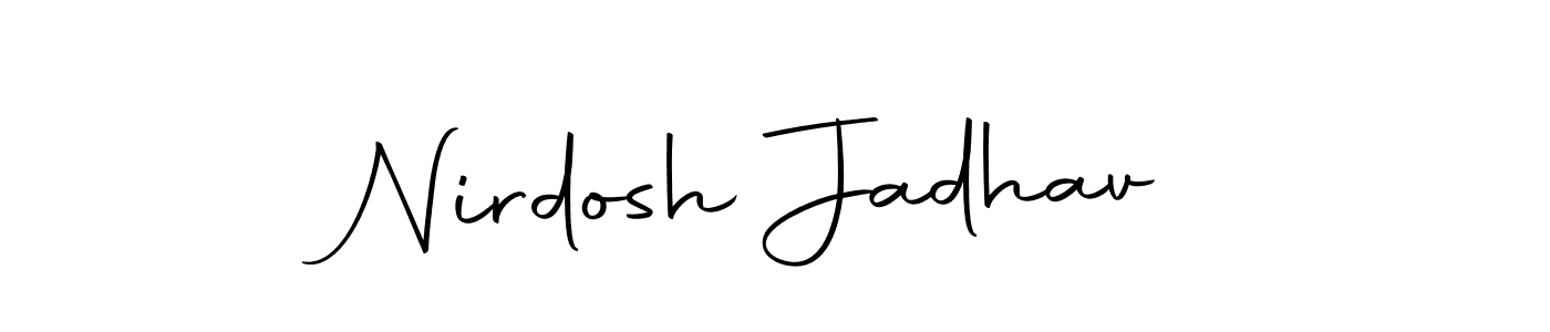 Check out images of Autograph of Nirdosh Jadhav name. Actor Nirdosh Jadhav Signature Style. Autography-DOLnW is a professional sign style online. Nirdosh Jadhav signature style 10 images and pictures png