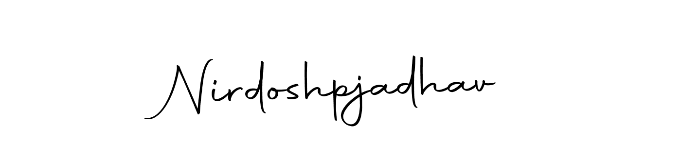 Use a signature maker to create a handwritten signature online. With this signature software, you can design (Autography-DOLnW) your own signature for name Nirdoshpjadhav. Nirdoshpjadhav signature style 10 images and pictures png
