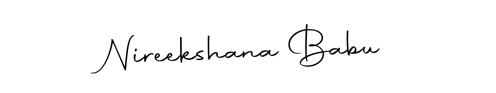 Autography-DOLnW is a professional signature style that is perfect for those who want to add a touch of class to their signature. It is also a great choice for those who want to make their signature more unique. Get Nireekshana Babu name to fancy signature for free. Nireekshana Babu signature style 10 images and pictures png