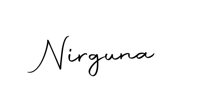 Use a signature maker to create a handwritten signature online. With this signature software, you can design (Autography-DOLnW) your own signature for name Nirguna. Nirguna signature style 10 images and pictures png