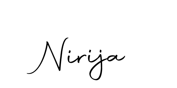 How to make Nirija name signature. Use Autography-DOLnW style for creating short signs online. This is the latest handwritten sign. Nirija signature style 10 images and pictures png