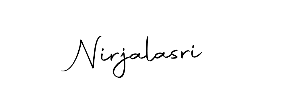 How to make Nirjalasri name signature. Use Autography-DOLnW style for creating short signs online. This is the latest handwritten sign. Nirjalasri signature style 10 images and pictures png