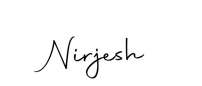 This is the best signature style for the Nirjesh name. Also you like these signature font (Autography-DOLnW). Mix name signature. Nirjesh signature style 10 images and pictures png