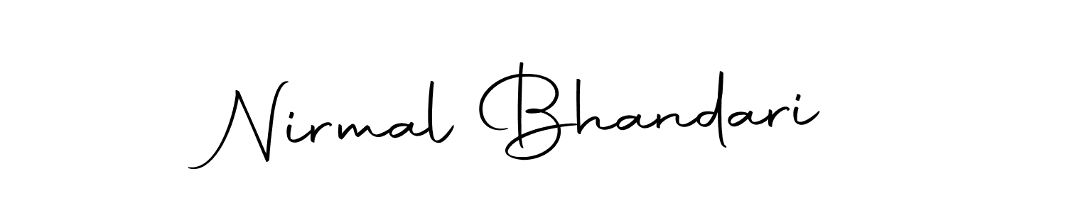 Make a short Nirmal Bhandari signature style. Manage your documents anywhere anytime using Autography-DOLnW. Create and add eSignatures, submit forms, share and send files easily. Nirmal Bhandari signature style 10 images and pictures png