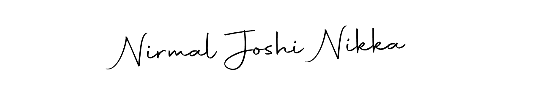 This is the best signature style for the Nirmal Joshi Nikka name. Also you like these signature font (Autography-DOLnW). Mix name signature. Nirmal Joshi Nikka signature style 10 images and pictures png