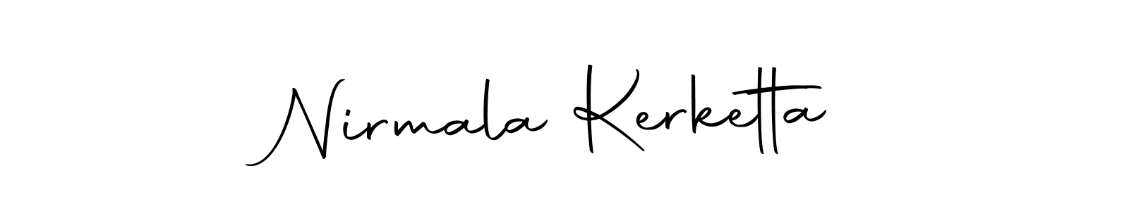 How to make Nirmala Kerketta name signature. Use Autography-DOLnW style for creating short signs online. This is the latest handwritten sign. Nirmala Kerketta signature style 10 images and pictures png