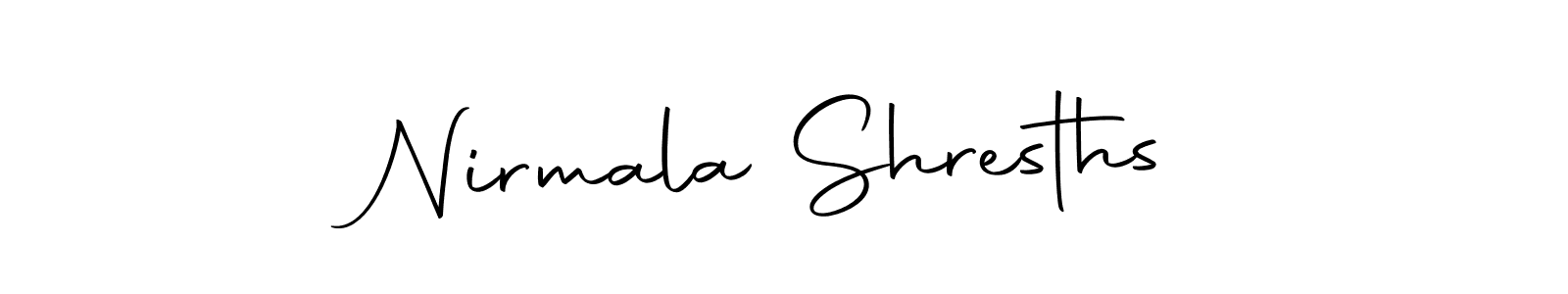 How to make Nirmala Shresths name signature. Use Autography-DOLnW style for creating short signs online. This is the latest handwritten sign. Nirmala Shresths signature style 10 images and pictures png