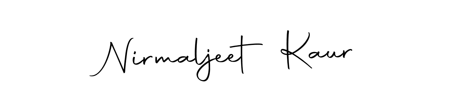 Make a short Nirmaljeet Kaur signature style. Manage your documents anywhere anytime using Autography-DOLnW. Create and add eSignatures, submit forms, share and send files easily. Nirmaljeet Kaur signature style 10 images and pictures png