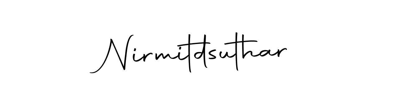 Design your own signature with our free online signature maker. With this signature software, you can create a handwritten (Autography-DOLnW) signature for name Nirmitdsuthar. Nirmitdsuthar signature style 10 images and pictures png