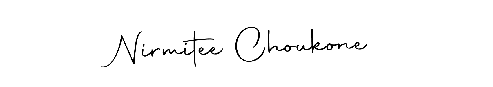 Design your own signature with our free online signature maker. With this signature software, you can create a handwritten (Autography-DOLnW) signature for name Nirmitee Choukone. Nirmitee Choukone signature style 10 images and pictures png