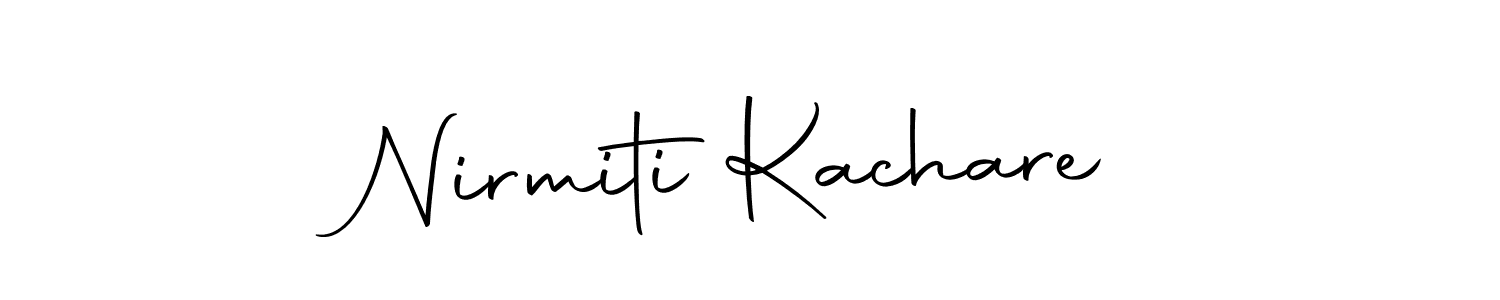 The best way (Autography-DOLnW) to make a short signature is to pick only two or three words in your name. The name Nirmiti Kachare include a total of six letters. For converting this name. Nirmiti Kachare signature style 10 images and pictures png