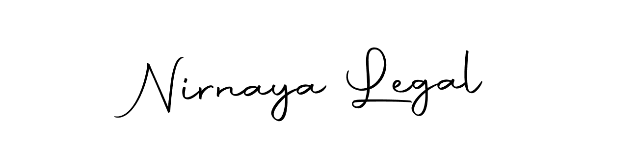 How to make Nirnaya Legal name signature. Use Autography-DOLnW style for creating short signs online. This is the latest handwritten sign. Nirnaya Legal signature style 10 images and pictures png
