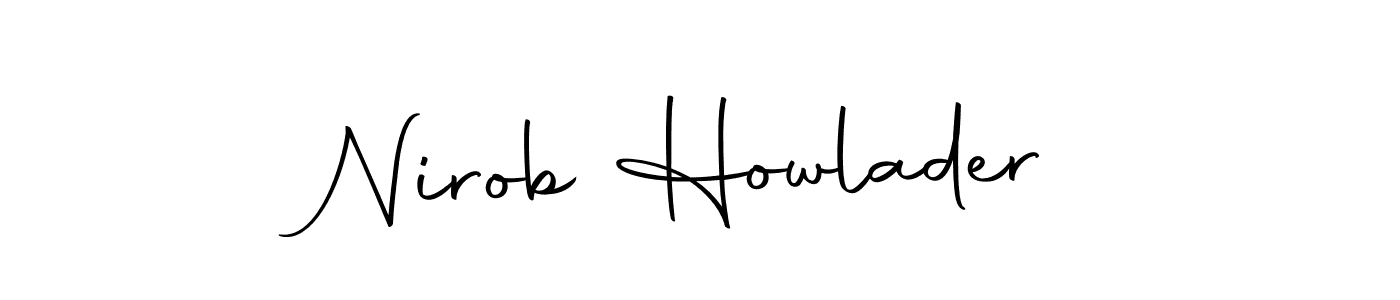 Nirob Howlader stylish signature style. Best Handwritten Sign (Autography-DOLnW) for my name. Handwritten Signature Collection Ideas for my name Nirob Howlader. Nirob Howlader signature style 10 images and pictures png