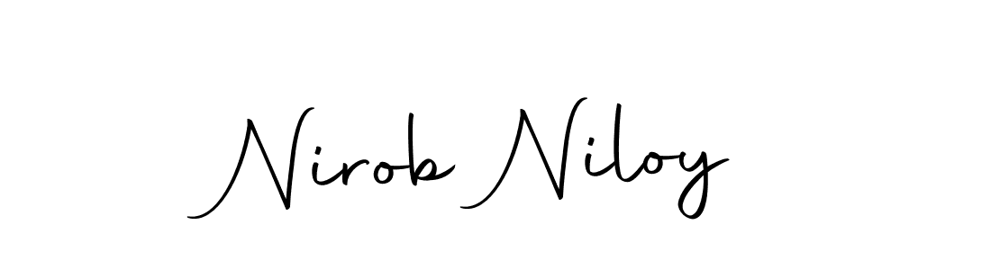 Use a signature maker to create a handwritten signature online. With this signature software, you can design (Autography-DOLnW) your own signature for name Nirob Niloy. Nirob Niloy signature style 10 images and pictures png