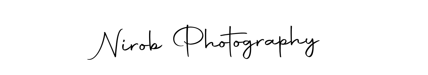 Create a beautiful signature design for name Nirob Photography. With this signature (Autography-DOLnW) fonts, you can make a handwritten signature for free. Nirob Photography signature style 10 images and pictures png