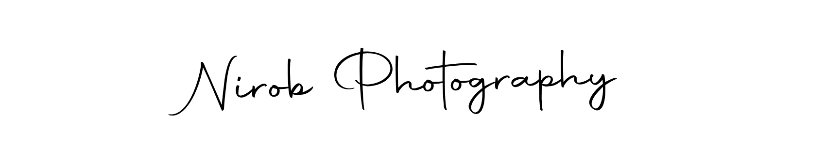 How to make Nirob Photography name signature. Use Autography-DOLnW style for creating short signs online. This is the latest handwritten sign. Nirob Photography signature style 10 images and pictures png