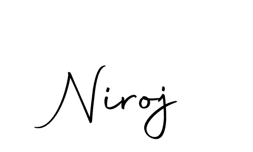 How to make Niroj name signature. Use Autography-DOLnW style for creating short signs online. This is the latest handwritten sign. Niroj signature style 10 images and pictures png