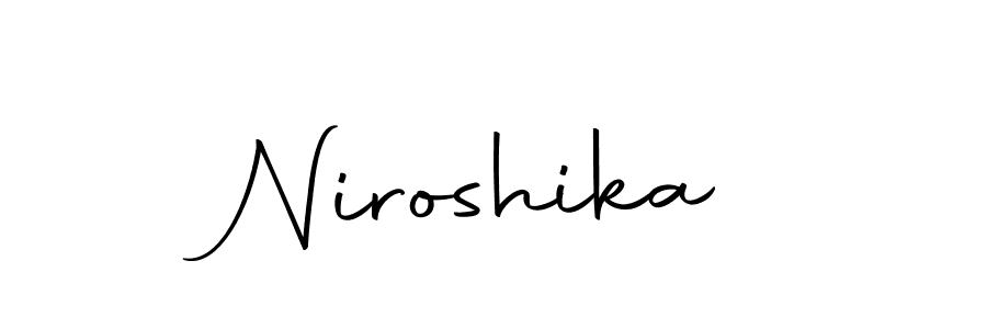 Niroshika stylish signature style. Best Handwritten Sign (Autography-DOLnW) for my name. Handwritten Signature Collection Ideas for my name Niroshika. Niroshika signature style 10 images and pictures png