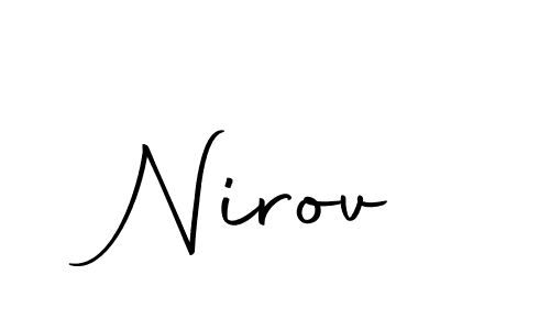 Design your own signature with our free online signature maker. With this signature software, you can create a handwritten (Autography-DOLnW) signature for name Nirov. Nirov signature style 10 images and pictures png