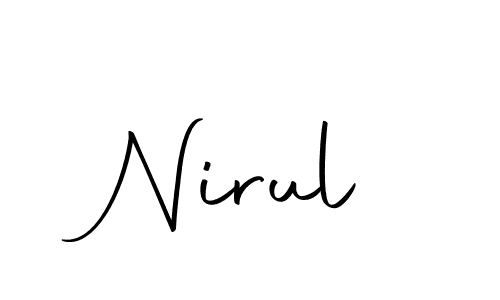 Make a beautiful signature design for name Nirul. With this signature (Autography-DOLnW) style, you can create a handwritten signature for free. Nirul signature style 10 images and pictures png