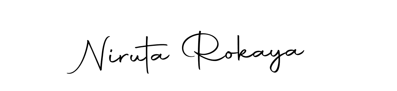 Design your own signature with our free online signature maker. With this signature software, you can create a handwritten (Autography-DOLnW) signature for name Niruta Rokaya. Niruta Rokaya signature style 10 images and pictures png