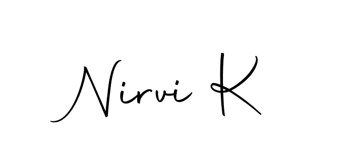 Make a beautiful signature design for name Nirvi K. With this signature (Autography-DOLnW) style, you can create a handwritten signature for free. Nirvi K signature style 10 images and pictures png