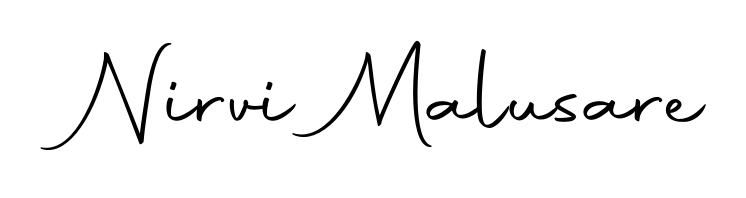 Try this chic Nirvi Malusare handwritten sign style. Using Autography-DOLnW font elements, it gives your name a sleek, memorable identity. Nirvi Malusare signature style 10 images and pictures png