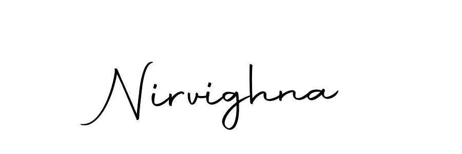 How to make Nirvighna name signature. Use Autography-DOLnW style for creating short signs online. This is the latest handwritten sign. Nirvighna signature style 10 images and pictures png