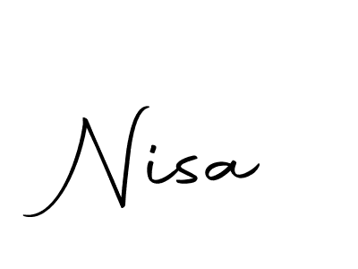 Use a signature maker to create a handwritten signature online. With this signature software, you can design (Autography-DOLnW) your own signature for name Nisa. Nisa signature style 10 images and pictures png