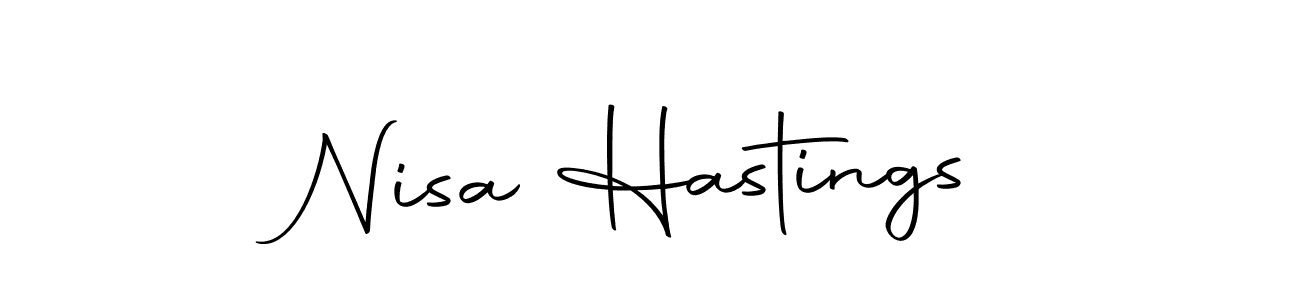 How to make Nisa Hastings name signature. Use Autography-DOLnW style for creating short signs online. This is the latest handwritten sign. Nisa Hastings signature style 10 images and pictures png