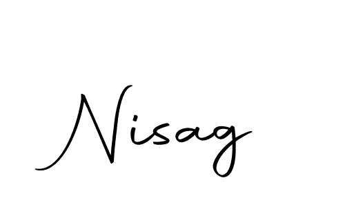 How to make Nisag signature? Autography-DOLnW is a professional autograph style. Create handwritten signature for Nisag name. Nisag signature style 10 images and pictures png