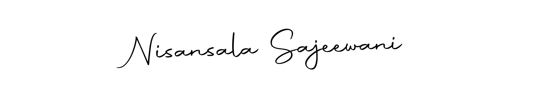 Make a beautiful signature design for name Nisansala Sajeewani. With this signature (Autography-DOLnW) style, you can create a handwritten signature for free. Nisansala Sajeewani signature style 10 images and pictures png