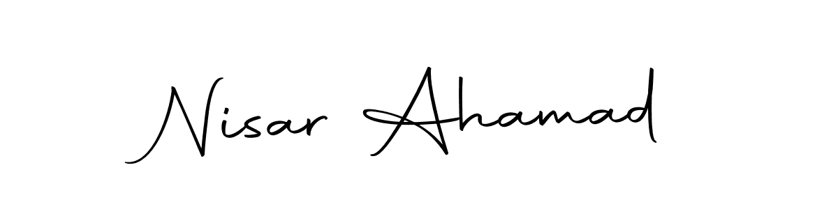 Design your own signature with our free online signature maker. With this signature software, you can create a handwritten (Autography-DOLnW) signature for name Nisar Ahamad. Nisar Ahamad signature style 10 images and pictures png