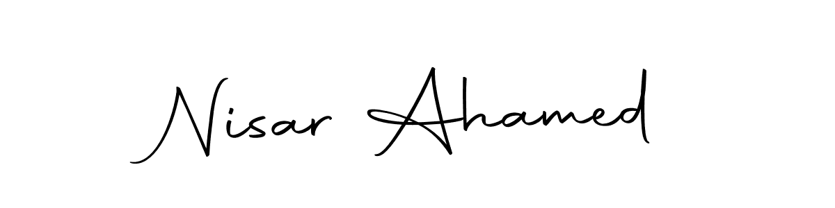 You can use this online signature creator to create a handwritten signature for the name Nisar Ahamed. This is the best online autograph maker. Nisar Ahamed signature style 10 images and pictures png