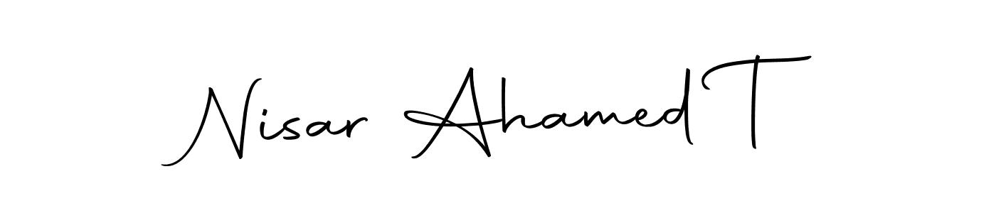 Make a short Nisar Ahamed T signature style. Manage your documents anywhere anytime using Autography-DOLnW. Create and add eSignatures, submit forms, share and send files easily. Nisar Ahamed T signature style 10 images and pictures png
