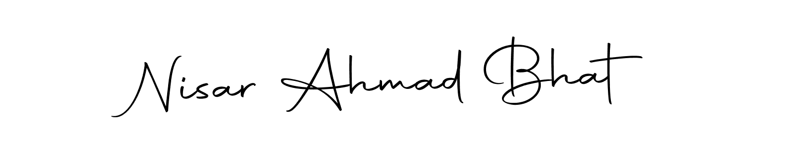 It looks lik you need a new signature style for name Nisar Ahmad Bhat. Design unique handwritten (Autography-DOLnW) signature with our free signature maker in just a few clicks. Nisar Ahmad Bhat signature style 10 images and pictures png