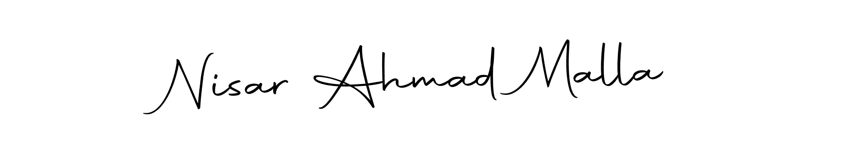 Nisar Ahmad Malla stylish signature style. Best Handwritten Sign (Autography-DOLnW) for my name. Handwritten Signature Collection Ideas for my name Nisar Ahmad Malla. Nisar Ahmad Malla signature style 10 images and pictures png