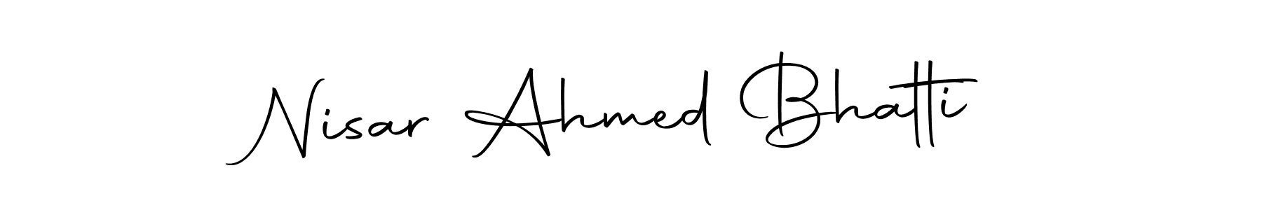 How to make Nisar Ahmed Bhatti signature? Autography-DOLnW is a professional autograph style. Create handwritten signature for Nisar Ahmed Bhatti name. Nisar Ahmed Bhatti signature style 10 images and pictures png